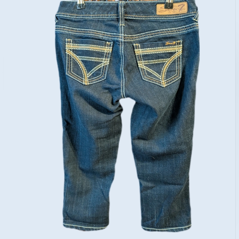 SEVEN Dark Denim Crop Capri Size 4